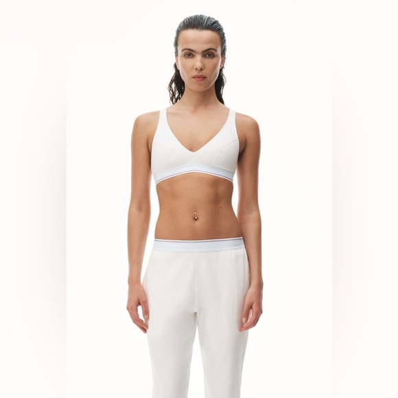 Unisex Alexander Wang Bodywear Joggers in White; Size: M - Picture 2 of 16
